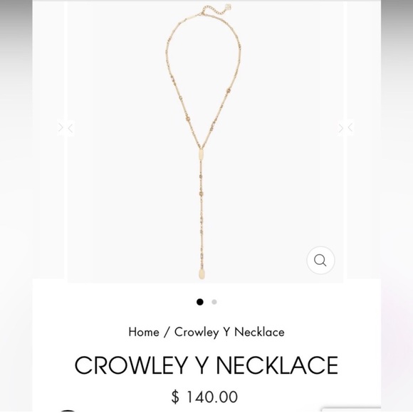 Kendra Scott Gold Lariat Crowley Necklace NWT - Picture 7 of 7